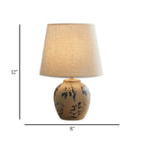 ceramic table lamp dusty 12''x8'' china