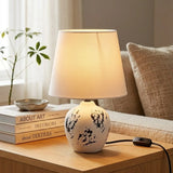 ceramic table lamp off white 12''x8'' china