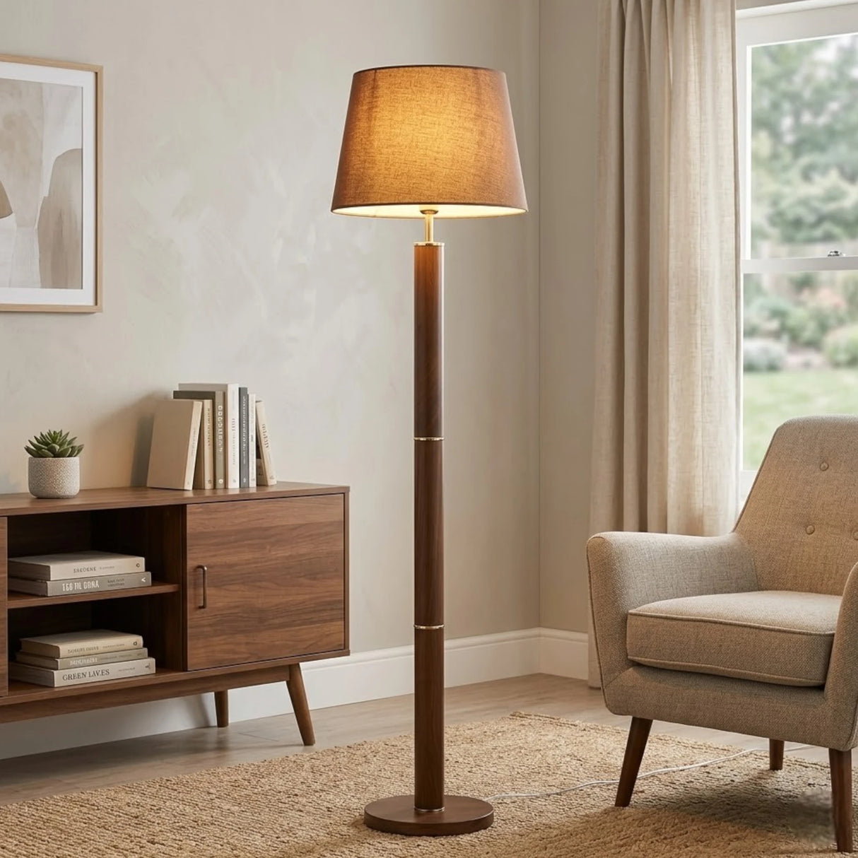 metal floor lamp brown 64''x16'' china