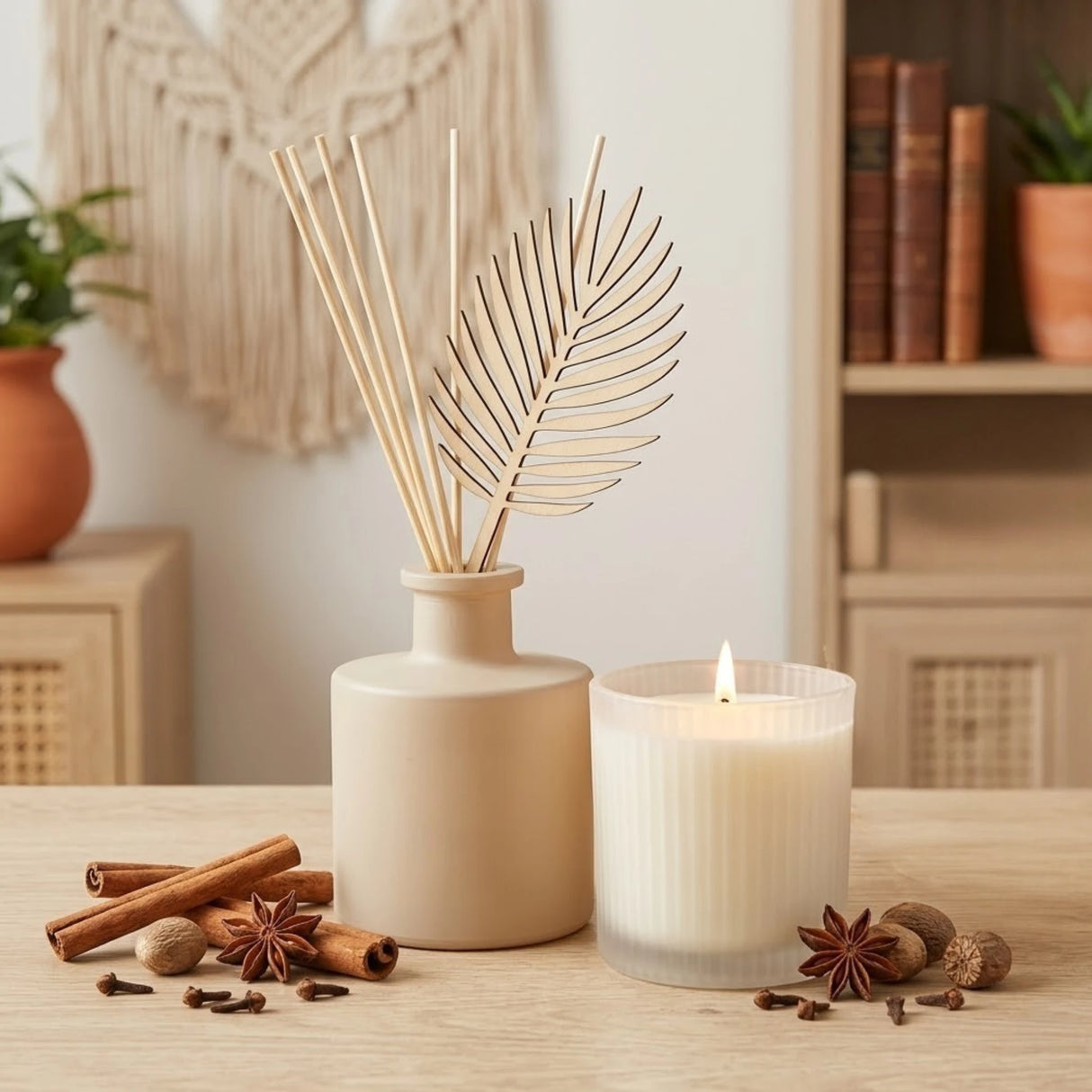 fragrance diffuser 3pc set brown 4.5''x8'' china