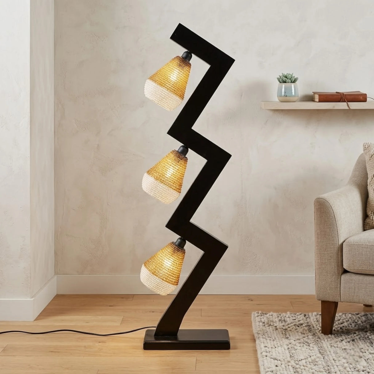 floor lamp wood 777 48''x14''