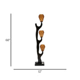 floor lamp wood tri tier 60''x12''