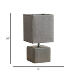 ceramic table lamp grey 10''x5'' china