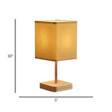 table lamp wooden base 10''x5'' china