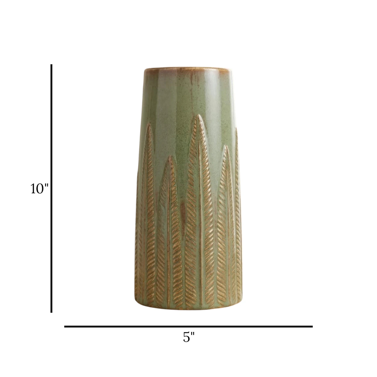 ceramic vase textured leaves parrot large 10x5 china