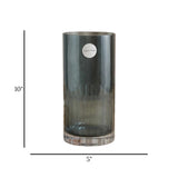 glass vase grey small 8''x4'' china