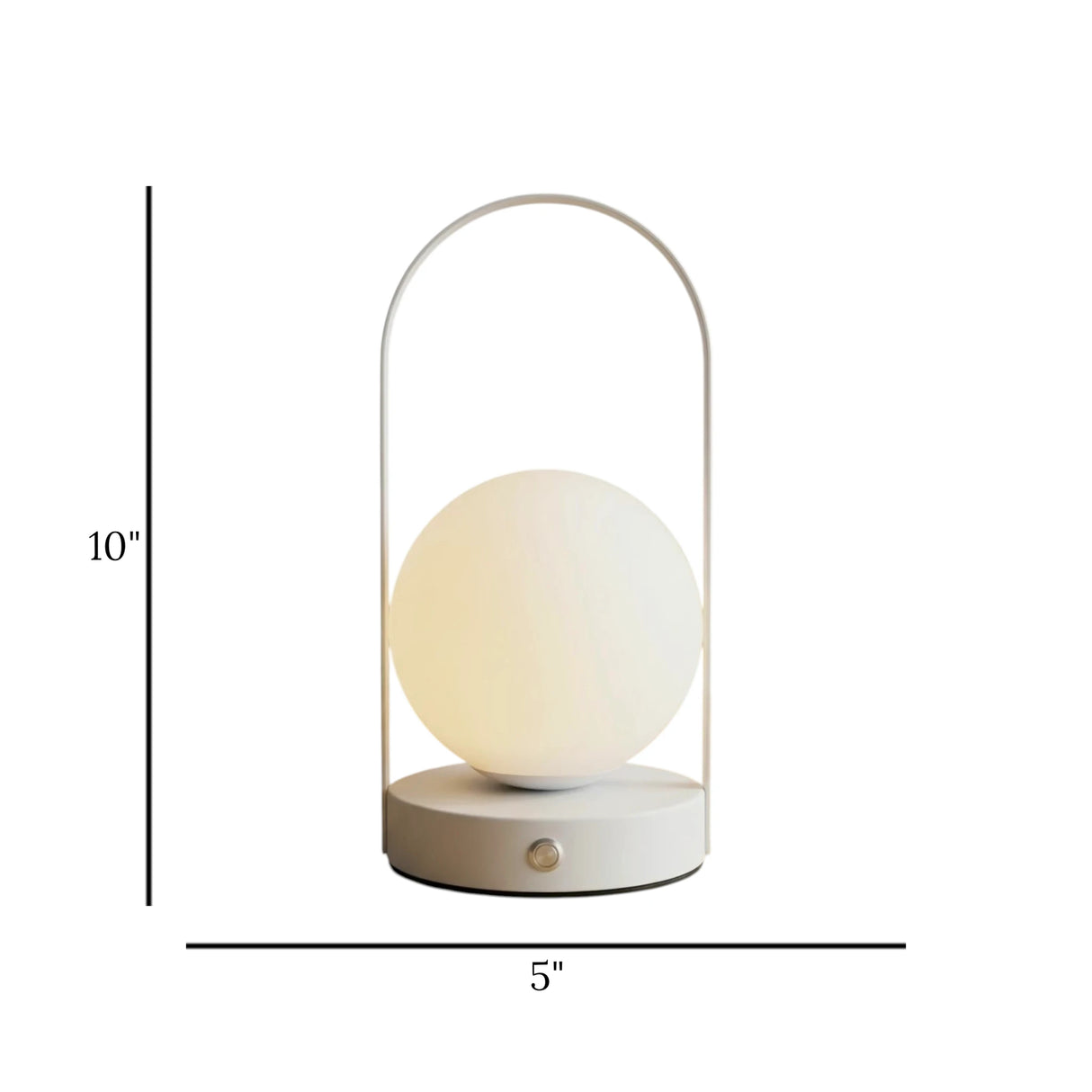 table touch lamp globe white 10x5 china