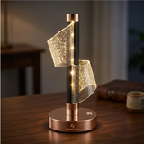 acrylic touch lamp spiral shape golden & black 9x4 china
