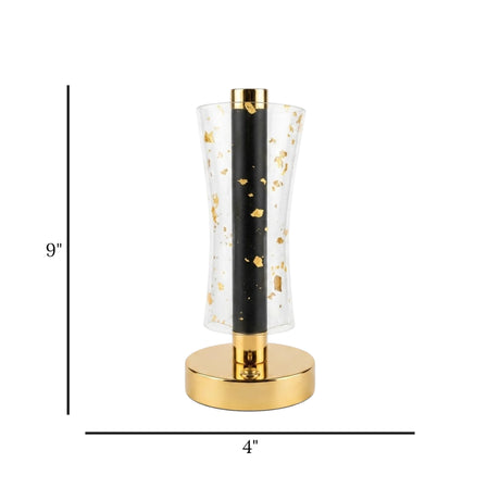 acrylic touch lamp golden flake golden & black 9x4 china