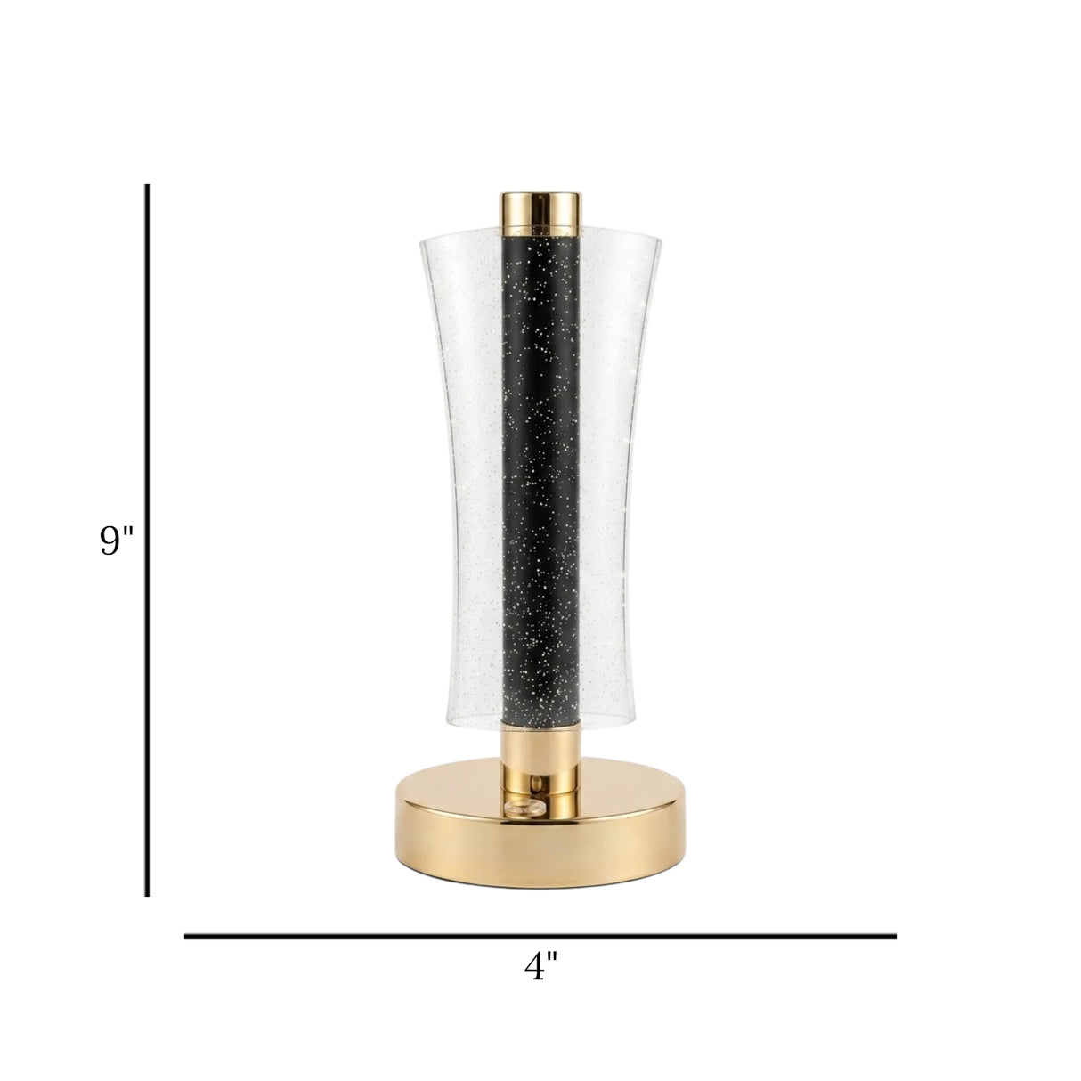 acrylic touch lamp shining dots golden & black 9x4 china