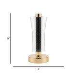 acrylic touch lamp shining dots golden & black 9x4 china