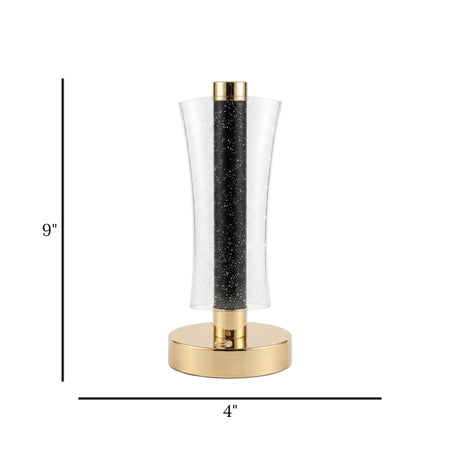 acrylic touch lamp shining dots golden & black 9x4 china