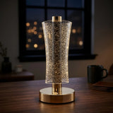 acrylic touch lamp shining dots golden & black 9x4 china