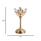 fancy metal candle stand with crystal beads medium 10.5x4.5 china