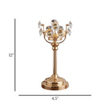fancy metal candle stand with crystal beads large 12x4.5 china