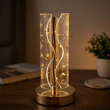 acrylic touch lamp golden flake wavy 8x4 china