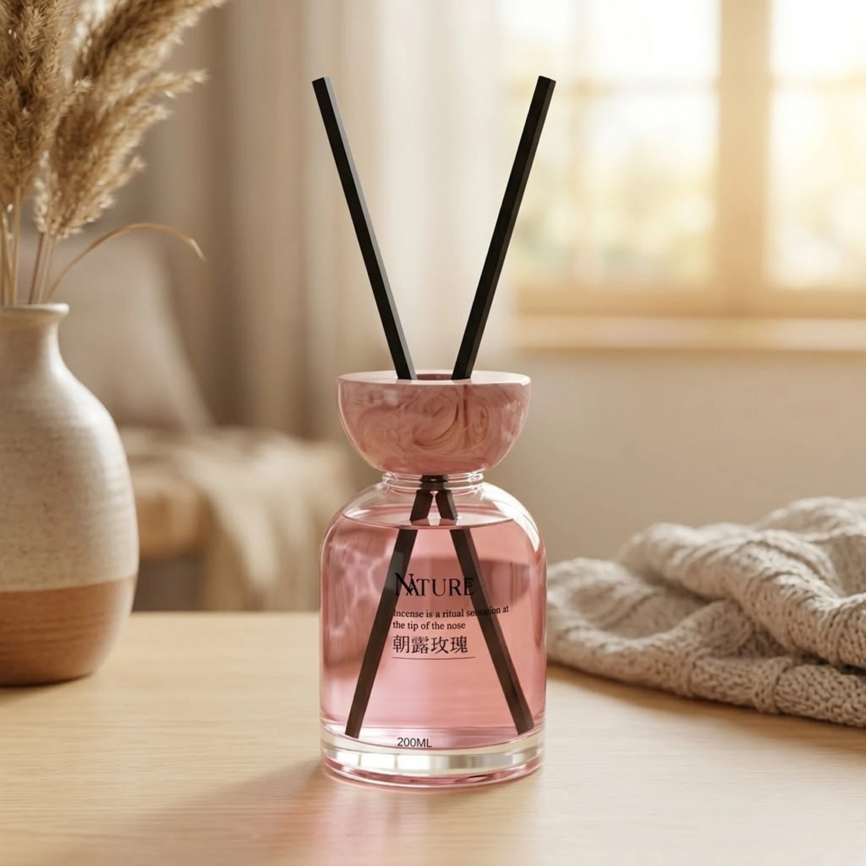 diffuser pink rose cure 4.8"x2.8" china