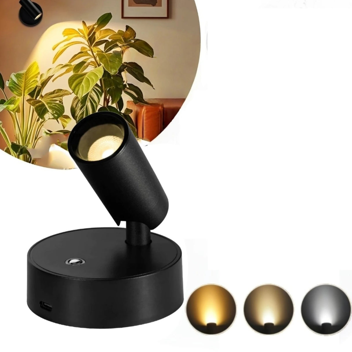 magnetic led spotlight black 4.5x3 china