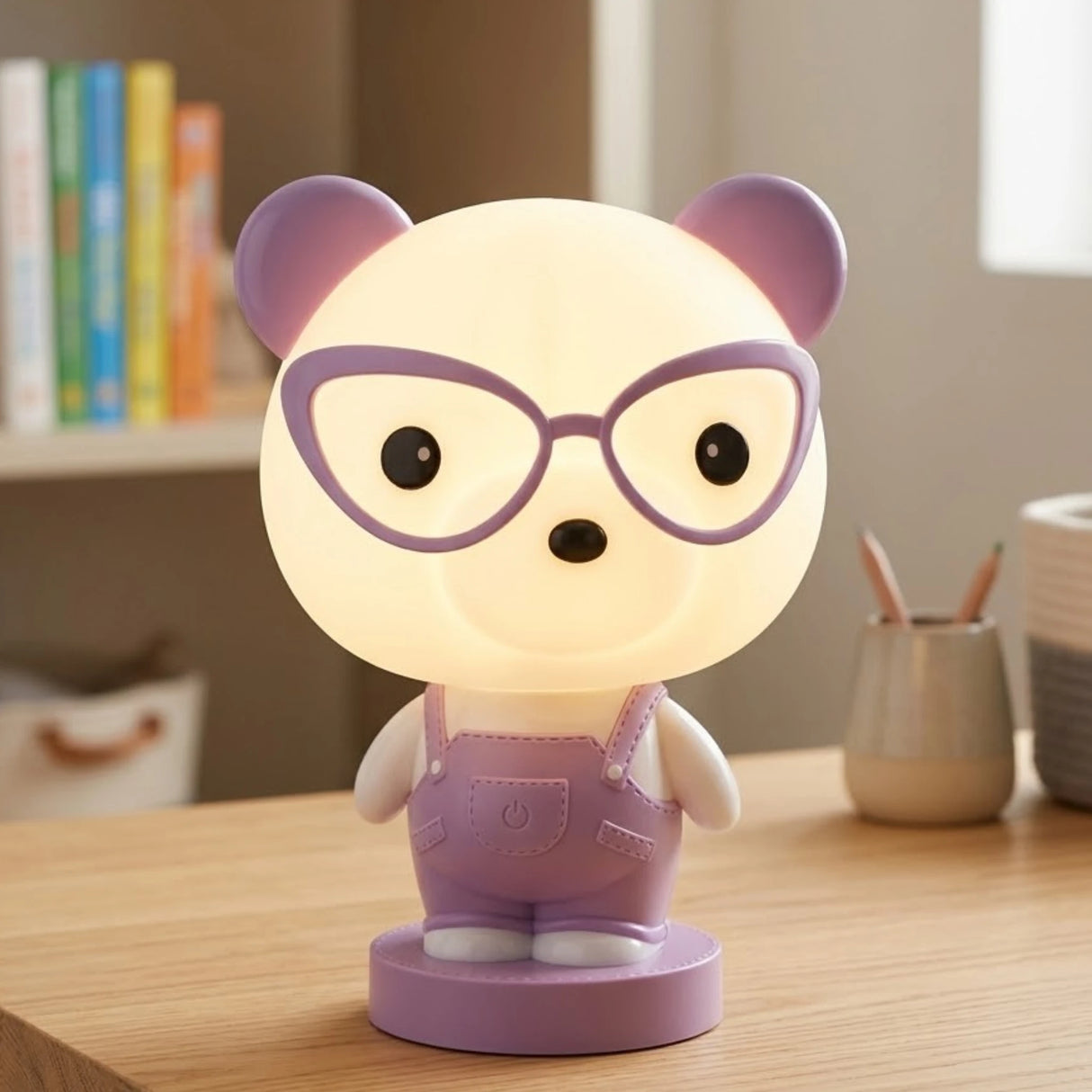 plastic baby lamp rabbit purple 10.5x5.5 china