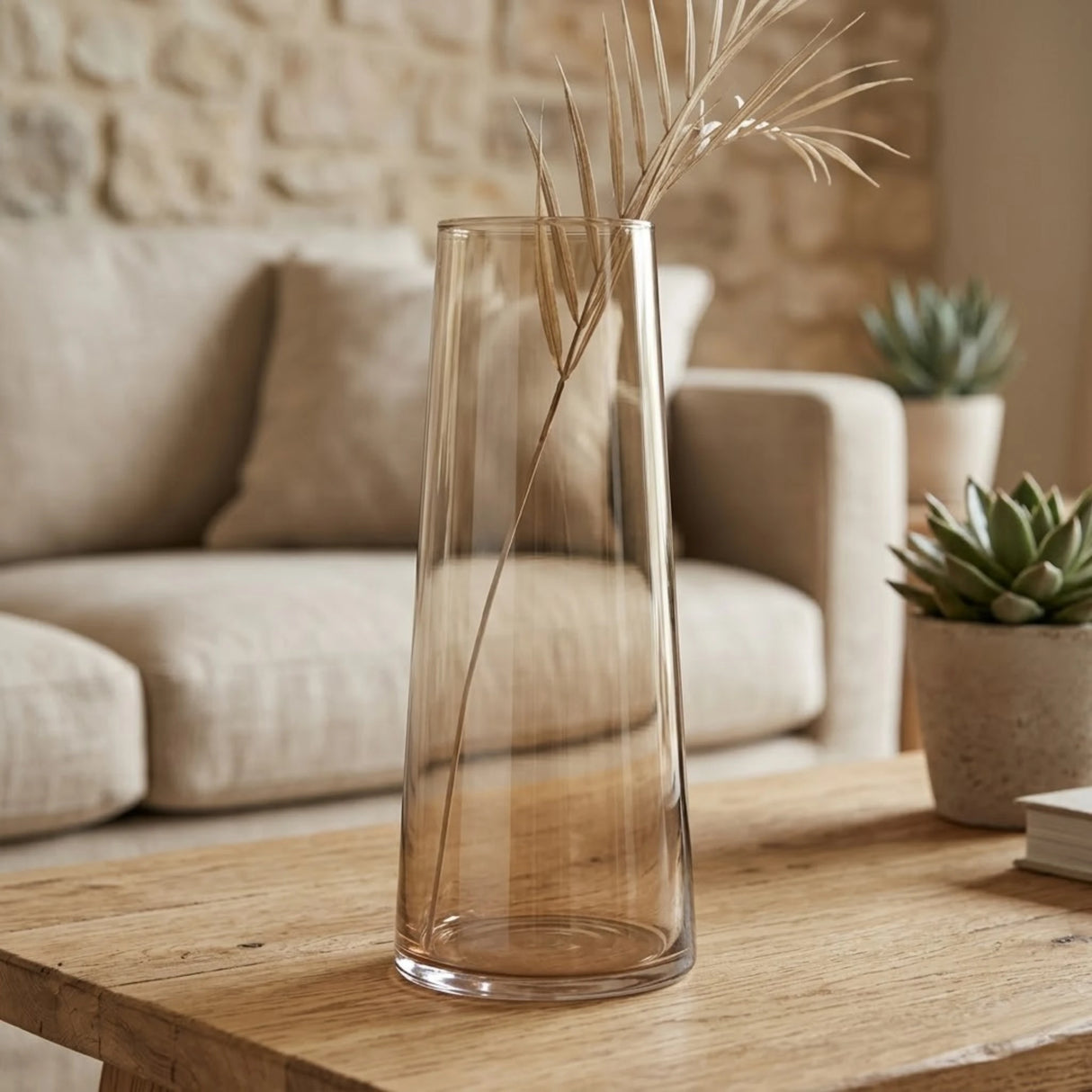 glass tube vase golden small 8''x3.5'' china