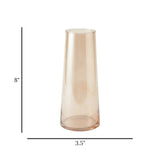 glass tube vase golden small 8''x3.5'' china