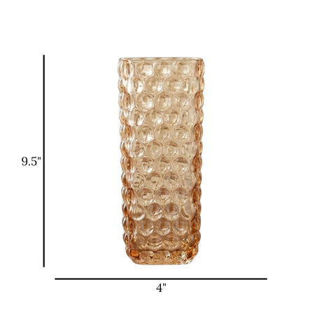 glass vase bubble golden 9.5''x4'' china