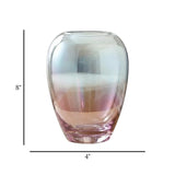 glass vase multi shine 8''x4'' china