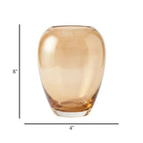 glass vase golden 8''x4'' china