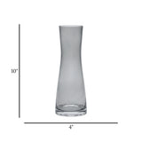 glass vase black shine 10''x4'' china