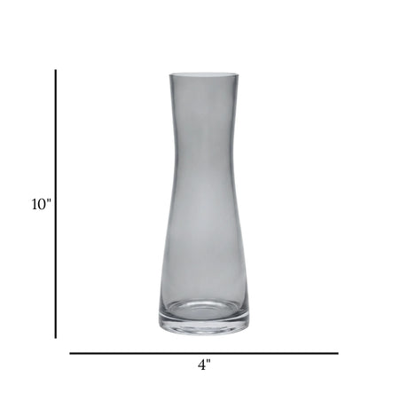 glass vase black shine 10''x4'' china