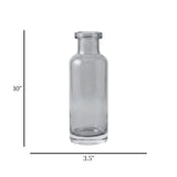 glass vase black shine 10''x3.5'' china