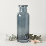 glass vase black shine 10''x3.5'' china