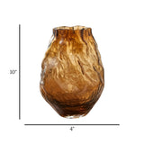 glass vase golden small 10''x4'' china