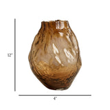 glass vase golden large 12''x4'' china