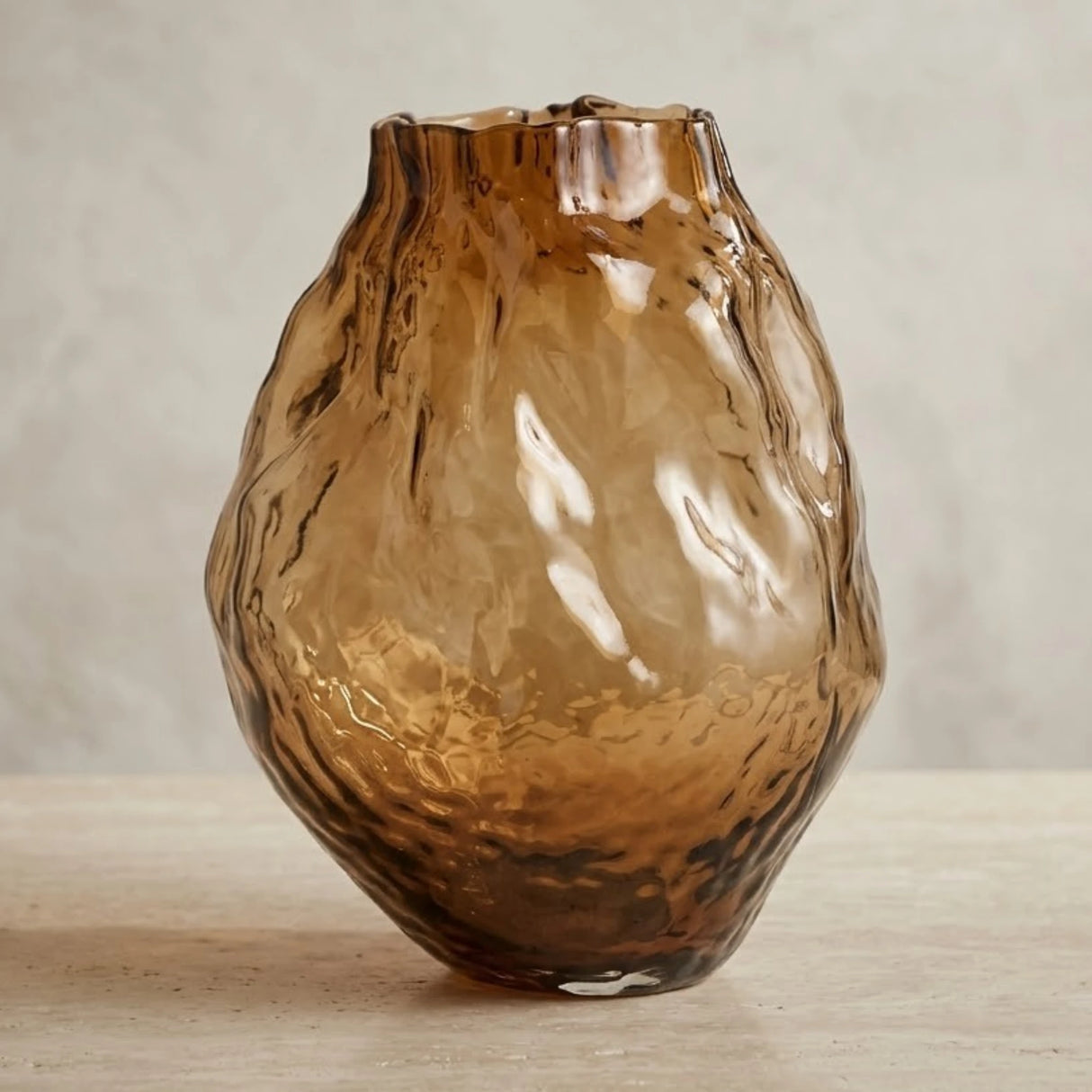 glass vase golden large 12''x4'' china