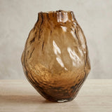 glass vase golden large 12''x4'' china