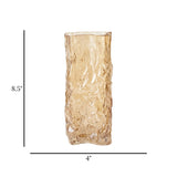 glass vase golden 8.5''x4'' china
