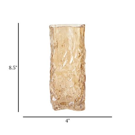glass vase golden 8.5''x4'' china