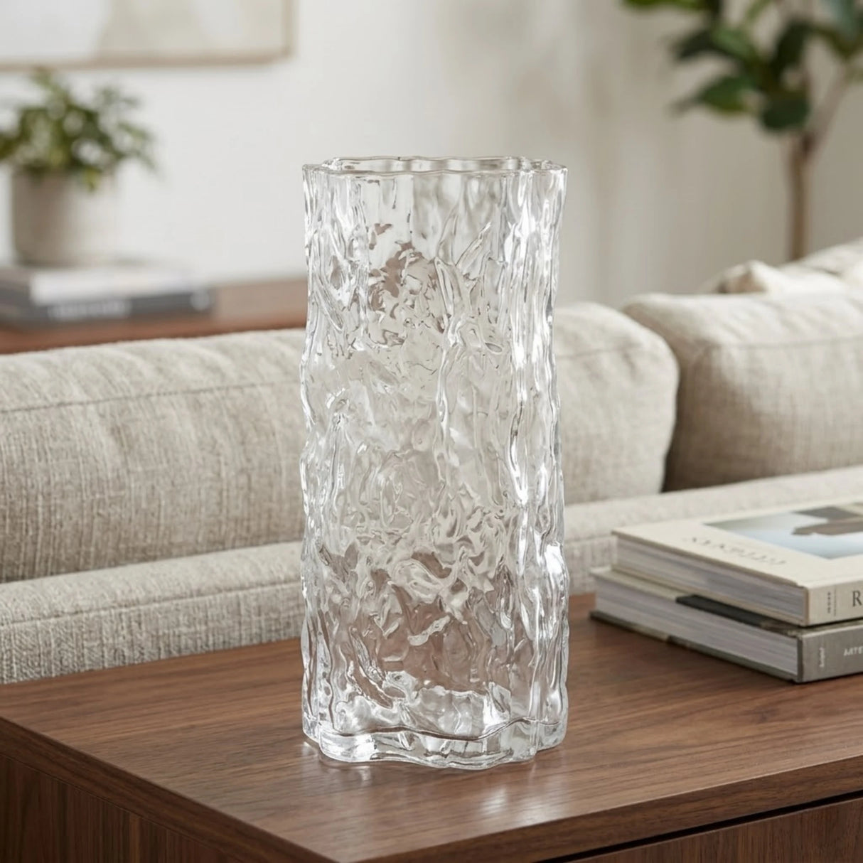 glass vase transparent 11''x5'' china