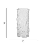 glass vase transparent 11''x5'' china