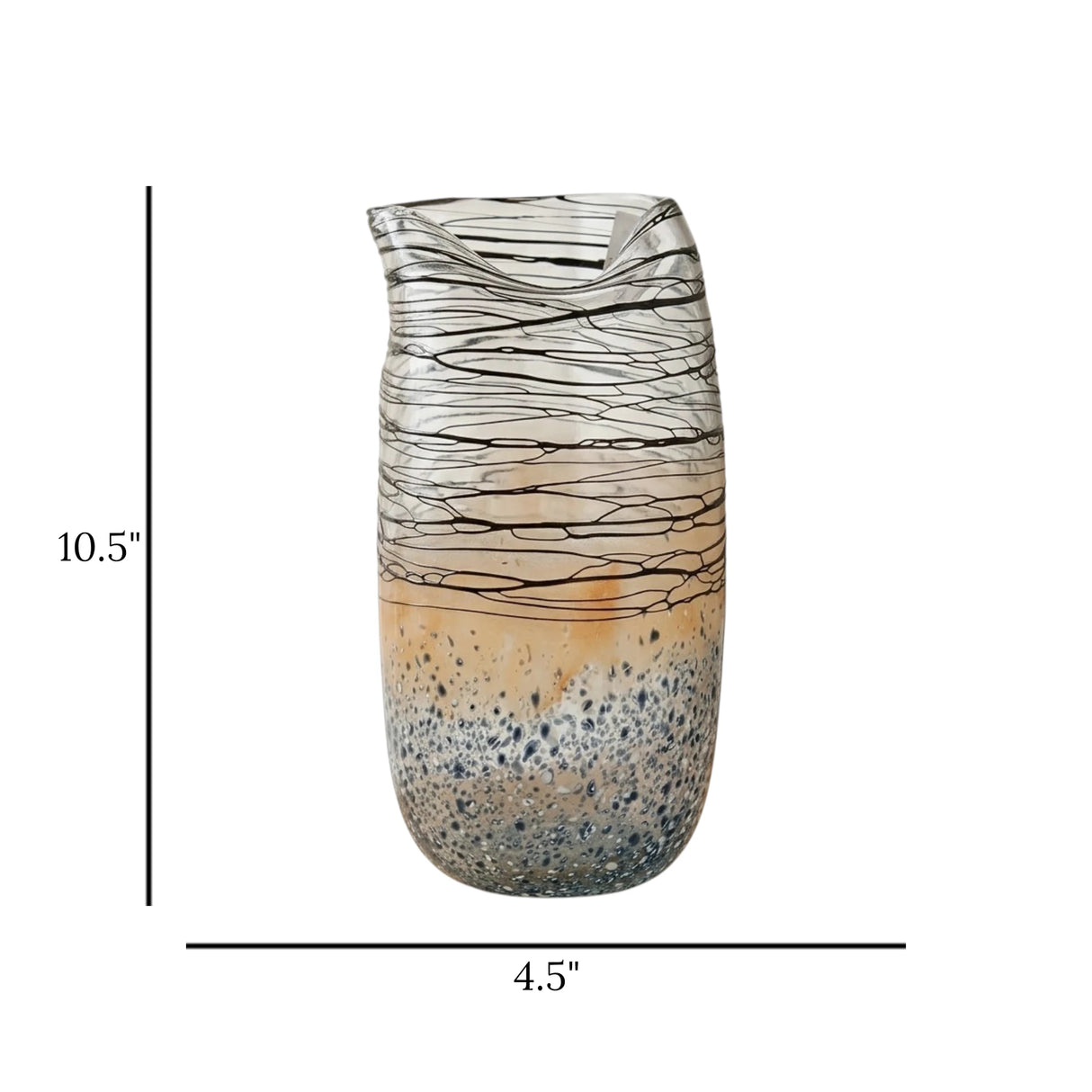 modern glass vase multi small 10.5''x4.5'' china