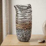 modern glass vase multi large 13''x5.5'' china