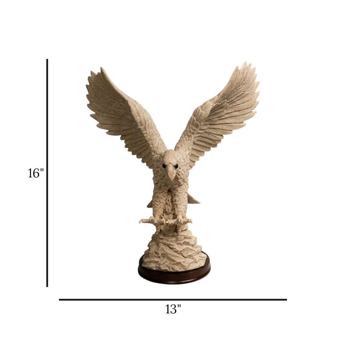 statue eagle fiber dusty 16''x13'' china