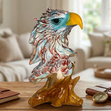 statue eagle head fiber multicolored 10''x5'' china