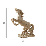 statue horse fiber dusty 12''x12'' china