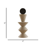 abstract geometric pillar fiber dusty 11"x4" china