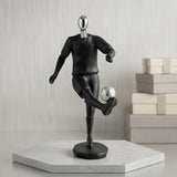 statue man hold football fiber black 12"x7.5" china
