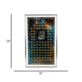 quranic frame asma-ul-husna multicolored 28"x16" china