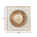 quranic frame ayatul kursi peach 16''x16'' china