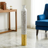metal floor vase golden & grey large 42"x6" china